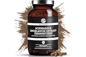 ‎QIDOSHA QIDOSHA® Schwarzer Knoblauch Extrakt hochdosiert, 180 Kapseln im Apothekerglas, 600mg je Kapsel, darunter 0,6 mg S-Allyl-Cystein (SAC), deutsche Fertigung, jede Charge laborgeprüft