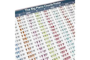 BIRDS PIANO ACADEMY The BIG Piano Chords Poster - Chord Chart for Piano & Keyboard | Learn Piano Chords | Chord Reference Print for Pianists, Singers, Songwriters & Producers (A1 Rolled Version)
