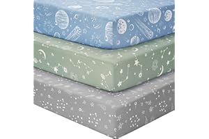 Unnivoll Baby Spannbettlaken 70x140 cm Kinderbett, 3er Pack Bettlaken Für Babybett, Atmungsaktives Weiches Mikrofaser Spannbetttücher