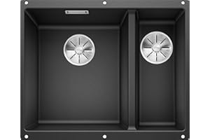 BLANCO SUBLINE 340/160-U 523 548 Kitchen Sink, Grey, 60 cm Unterschrank