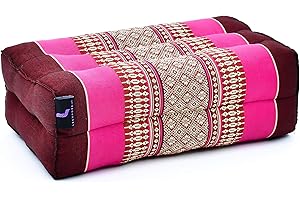 Leewadee Bloc de Yoga - Yoga Bloc en kapok Fait à la Main, Coussin Brique en kapok Artisanal pour Le Yoga