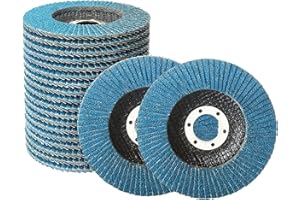 GOYADA 20 Pcs Disque à Lamelle 125mm, Disques Abrasifs à Lamelles Grain 60, Disque de Meulage en Acier, Disque de Décapage pour Enlever Ebavure, Polissage, Rouille, Finition