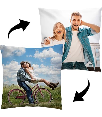 Persönlicher Kissenbezug Mit Foto-Collage & Text – 40x40 Cm Baumwolle, Personalisierbar Für Geschenke