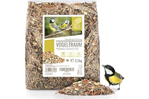 WILDTIER HERZ Rêve d'Oiseau - Graines pour Oiseaux Sauvages sans Blé, Nourriture Vivaces Extérieur (2,5kg)