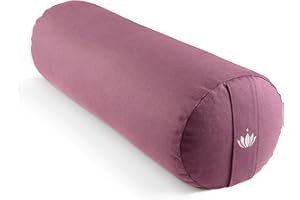 ‎LOTUSCRAFTS Lotuscrafts® Yoga Rolle Ø24 cm, Yogabolster mit 100% Bio-Dinkelfüllung, Waschbarer Bezug aus Baumwolle, für Yin Restorative Yoga-Übungen, GOTS Zertifiziert