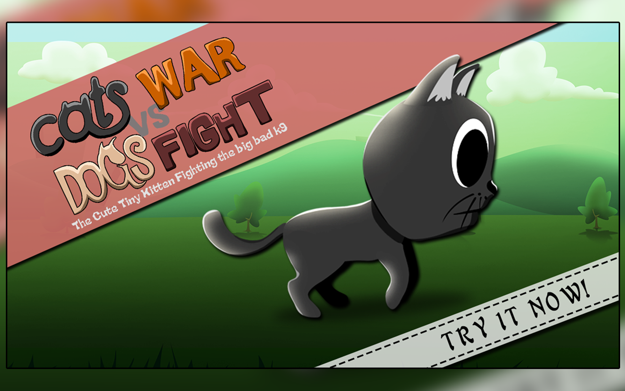 Cats War VS Dogs Fight The Cute Tiny Kitten Fighting the Big Bad K9