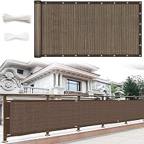 Balkon Sichtschutz – 145 X 1500 Cm, Braun, Wetterfest, UV-beständig, Mit Alu-Ösen