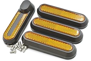 myBESTscooter - Set di copriruota laterale con riflettori per Monopattino elettrico Xiaomi 1S Essential Pro2 (Riflettore giallo)