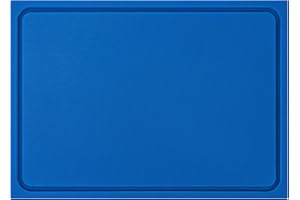 Morleos Schneidebrett Kunststoff (Blau 60x40x2 cm) spülmaschinenfest, formstabil, messerschonend | Farben & Größen auswählbar | HACCP Fisch Küchenbrett | Schneidbrett mit Saftrille