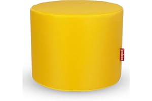 Ecopuf Pouf Repose-Pieds en Polyester pour extérieur et intérieur - Pouf Rond rembourré