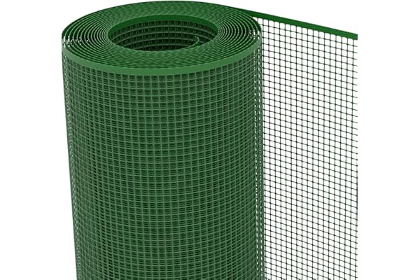 TENAX Filet en Plastique Quadra 10 Vert 0,50x5 m, Filet de Protection Multi-Usages pour Balcons, Terrasses, Portails et Clôtures