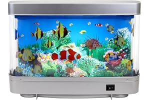 Lightahead artificielle Tropical Fish Aquarium décoratifs lampe avec multicolores artificielle Poisson et Ocean en mouvement