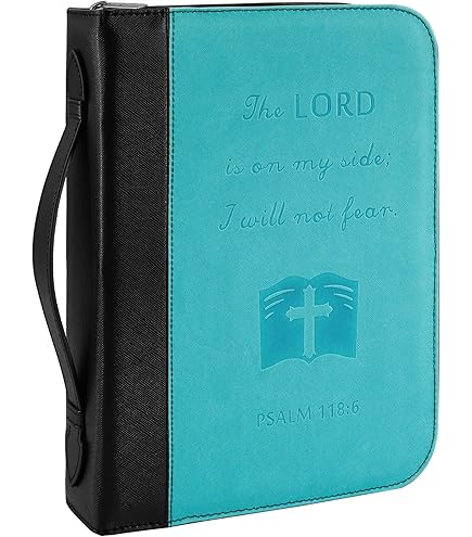 Custodia Per Bibbia In Pelle PU Con Stampa Floreale - PortaLibri Con Manico