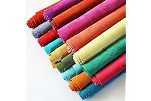 LA GARZARARA Ritagli di Pellami Scamosciati in Colori Accesi e Vivaci, Scampoli di Camoscio Lisci, Scelta Casuale, 0,500 kg., B-107