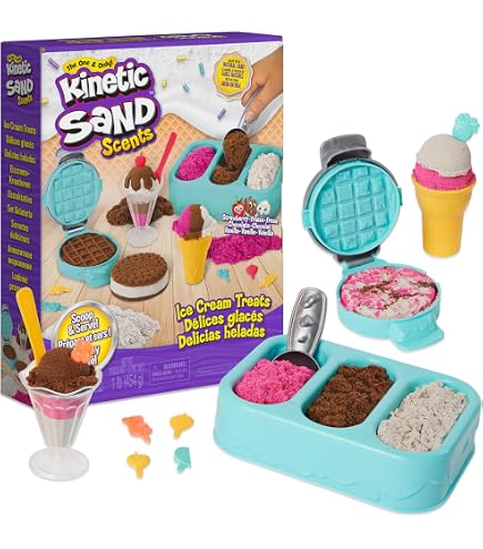 Kinetic Sand – Burger Et Bar à Glace, 907g De Sable Magique + Accessoires Pour Jeu Créatif Enfant