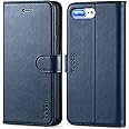 TUCCH Case for iPhone 8 Plus/iPhone 7 Plus (5.5"), Protective Leather Wallet Stand Case with[Shockproof TPU][Kickstand][Card Slots] Flip Folio Cover Compatible with iPhone 7 Plus/8 Plus, Dark Blue