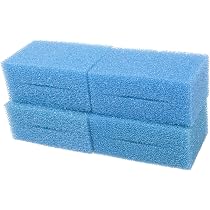 Lot De 6 Éponges Filtres Pour Oase Biotec 10 - 3 Bleu 10PPI (Grossier) + 3 Rouge 30PPI (Fin) - 25x25x8cm