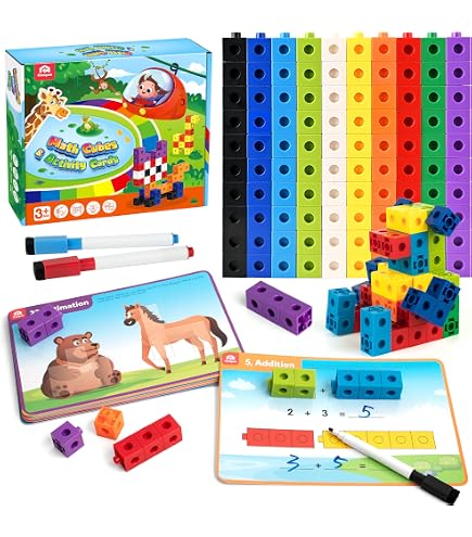 Learning Resources Set di attività Numberblocks 1-10 con i Cubi MathLink, Apprendimento della