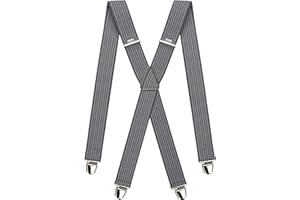 Pierrot - Bretelle Uomo Larghe Vintage - Regolabili Fino A 130cm - Garantite A Vita - Clip molto forti - Bretelle Uomo Eleganti