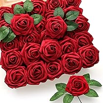 Fleur Artificielle Rose Fushia | Bouquets De Fleurs Artificielles Rose