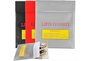 CDDCWZ Paquete de 3 bolsas seguras ignífugas e impermeables Bolsa de batería ignífuga Bolsa de almacenamiento Batería de litio Bolsa de documentos ignífuga a prueba de explosiones Pasaporte Joyería en