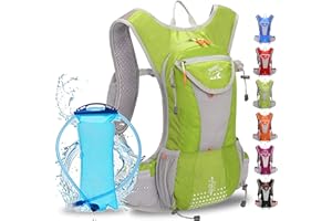 WLZP Mochila de hidratación con 2L Bolsa de Agua, Impermeable y Transpirable Vejiga de Agua Mochila el esquí, Funcionamiento, Senderismo, Ciclismo