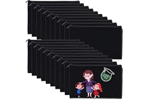 Aibeli 20 Piezas Bolsa Tela Pequeña Cremallera, Neceser Tela Pequeño, Estuche para Lapices de Tela, Estuche Tela, Neceser de Tela, Se Puede Utilizar para Graffiti, Impresión y Teñido, etc.