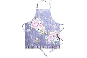 Maison d' Hermine Apron 100% Cotton Easter Apron with an Adjustable Neck & Hidden Center Pocket, Spring/Summer(70 cm x 85 cm)