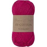 Utopia Crafts Re-Cotton Knitting Yarn, 100g (Rose Red)