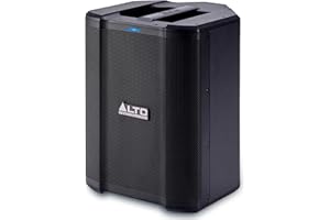ALTO Busker 200W Portable PA Speaker System with Rechargeable Battery, Bluetooth, 3-Channel Mixer, Alesis FX, App Control, USB Charging