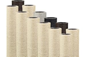 Kratzbaumland 9 cm Sisalstamm, Ersatzstamm für Kratzbaum: Länge: 20 cm, Gewinde - 8 mm (M8), Farbe des Sisalseils: Natur