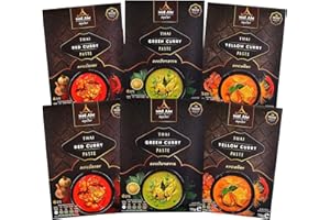 Classic Bundle - Traditional Thai Curry Paste by Mae Jum (6 packs x 70g) | Includes Great Taste Award Winners 2020