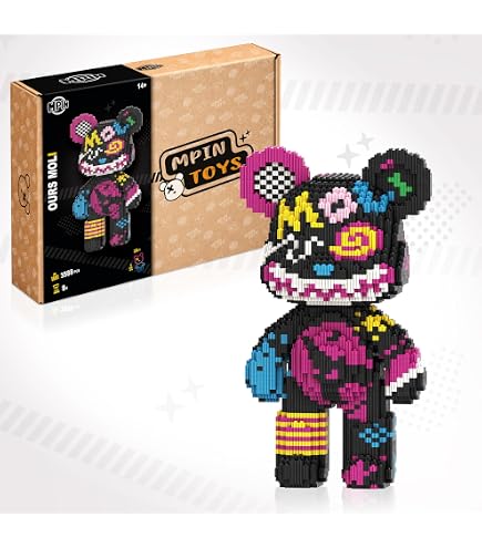DAHONPA Ensemble de micro blocs de construction squelette d'ours pour dissection animale (7220 pièces), décoration créative pour maison et bureau, cadeau pour adultes et enfants DAHONPA Ensemble de micro blocs de construction squelette d'ours pour dissection animale (7220 pièces), décoration créative pour maison et bureau, cadeau pour adultes et enfants