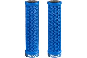 Funn Holeshot Manopole per Mountain Bike con Chiusura Singola, Diametro Interno di 22 mm, Manopole Resistenti alle Estremità Indurite