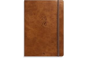 Burde Agency A5 Forma Deluxe Marron – Planificateur Hebdomadaire Élégant en Simili, – Organiseur Idéal pour Étudiants, Professionnels et Usage Quotidien – 176 Pages