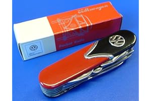 Couteau suisse Combi Volkswagen - Noir/rouge - 10 fonctions - Qualité supérieure