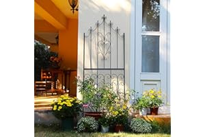 SCENDOR GARDEN SCENDOR Treillis de Jardin pour Plantes grimpantes - 180 x 65 cm (H x l) - Matériau de qualité supérieure - Résistant à la Rouille - Cadre d'escalade élégant - pour l'extérieur, Roses, Vigne
