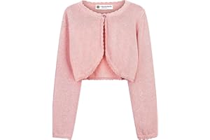 BlackButterfly Chicas Manga Larga Brillante Bolero Niñas Cárdigan