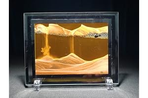 yaihe YAH Sand Landscape by Flowing Sand Dynamic Sand Picture Moving Desktop Art Sand in Motion (giallo, 22,1 cm)