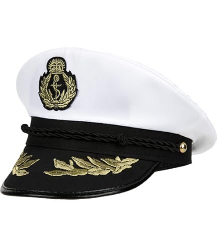 Kit De Déguisement Marin,Bonnet Et Echarpe De Marin à Rayures Bleues Et Blanches Ensemble Chapeau De Capitaine De Marin Et Echarpe Costume De Marin De Capitaine Pour Homme Femme Enfants Adultes