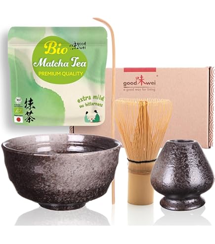 Set Matcha Completo - Ciotola Con Versatore, Frusta In Bambù E Portafrusta, Design Coordinato - Foto 10