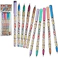 ELKOS BLUE Ballpoint Pens, 0.7mm Fine Point, Pack of 10, Cuty Ball Pens, Smooth Writing, School Office Home Everyday Pens, ZOFAX Black Ball Pen