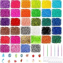 2700 Loom Bänder Kit Jsdoin 30 Farben Loom Bands-Gummibänder Mit Clips