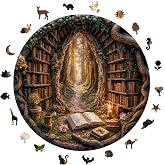 WePuzzleUp Ahşap Puzzle Yetişkin - B&uuml;y&uuml;l&uuml; Ge&ccedil;it - 252 Par&ccedil;a, 29 x 29 cm - Yapıştırıcı Folyo Dahil - Benzersiz Şekilli Par&ccedil;ala