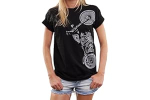 MAKAYA Odzież Motocyklowa Dla Kobiet - Chopper - Koszulka Motocyklowa Duże Rozmiary Top Oversize Damski