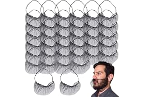 LIYANHU Beard Nets, 100 Pcs Comfortable Protective Beard Nets Catering Black Elastic Nylon Beard Covers for Chefs, Food Service Beard Net Face Hair Mask for Men