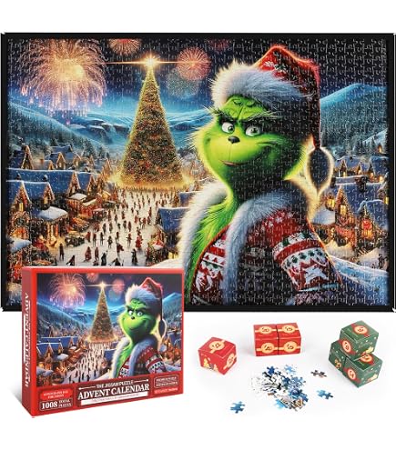 Adventskalender 2025 Puzzle - 1008 Teile Weihnachtscountdown Für Erwachsene & Kinder (70x50cm)