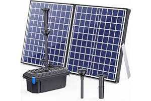 Biling Pompa filtro solare 2100 l/h filtro laghetto completo con pompa + modulo solare da 44 W, pompa solare per laghetti e ciotole fino a 3000 l, fontana decorativa solare per esterni