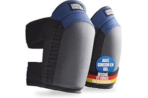 LAUTER SCHUTZ LauterSchutz® Genouillère en gel professionnel pour couches de sol avec revêtement antidérapant et double fermeture confortable, pour artisans et bricoleurs [fabricant allemand] (Style: Standard)