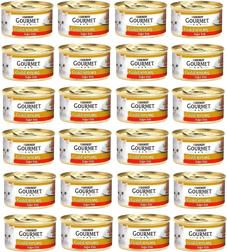 Gourmet Gold Kıyılmış Sığır Etli Yaş Kedi Maması (24 x 85 gr)